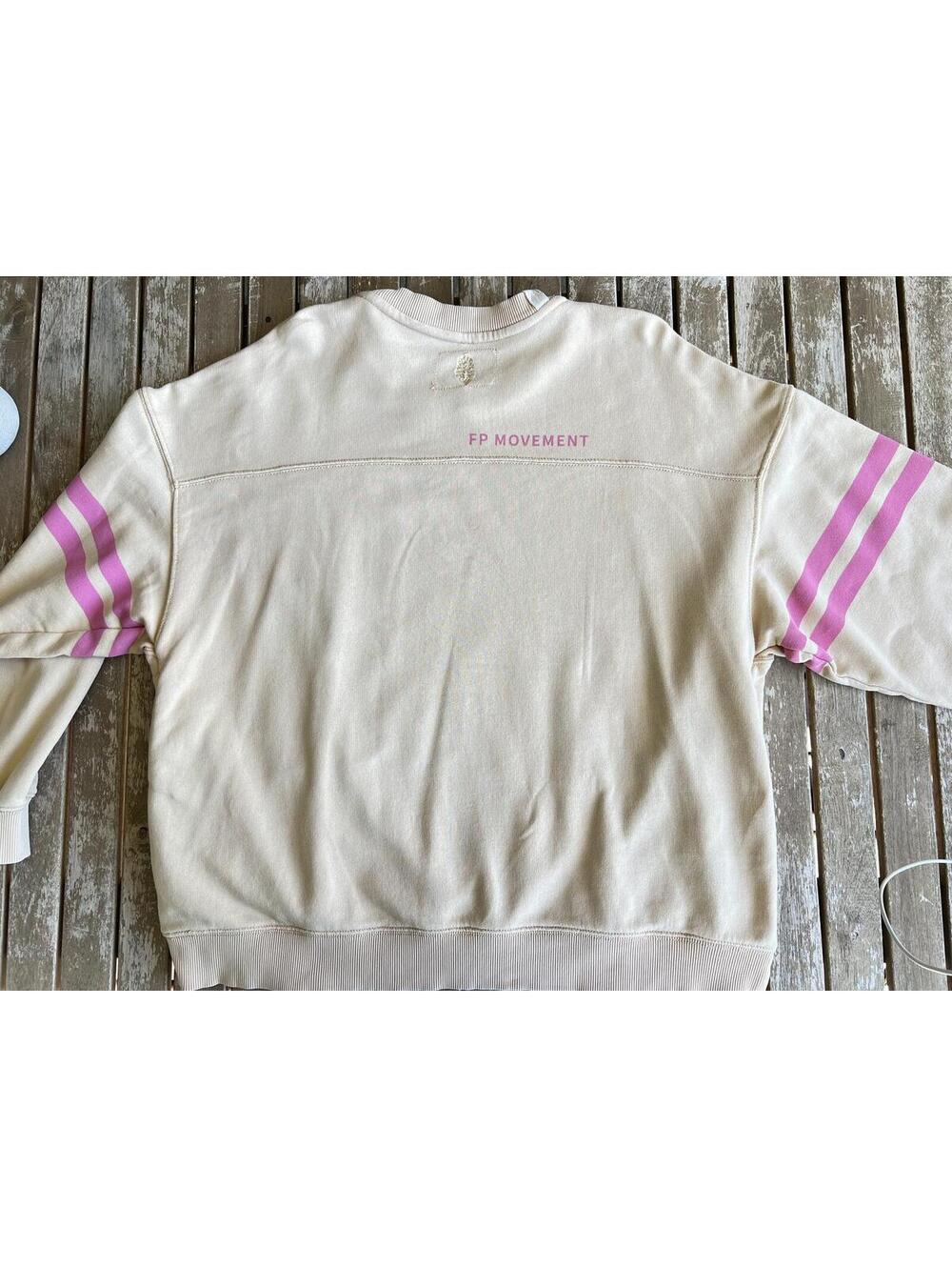 Free People All Star Buti Logo Pullover sweatshirt Pink, brown and Vanilla color - Picture 4 of 9